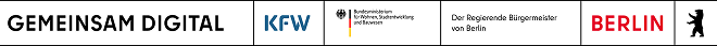 Gemeinsam Digital Berlin · KfW · Senatskanzlei Berlin